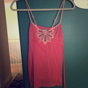 Pink free people tank